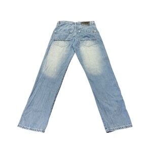 Southpole 4180 Jeans‎ Mens 34x34 Blue Light Wash Baggy Wide Leg Y2K Skate VTG